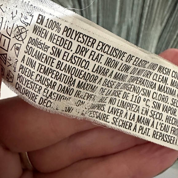 Olive Green Pleated Dress Large - Picture 6 of 6